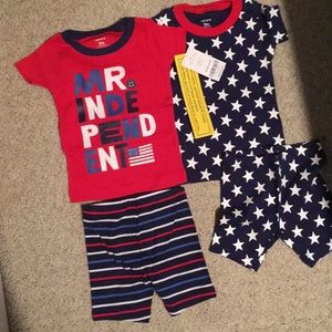 Carter’s 4 piece pajamas NWT Stars & Stripes